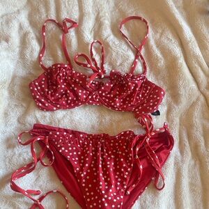 Beach riot bikini set- small top xs bottom